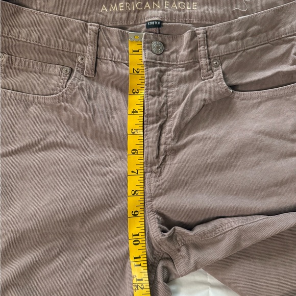 American Eagle Taupe/Mauve  Stretch Corduroy Pants size 12 - Picture 7 of 9